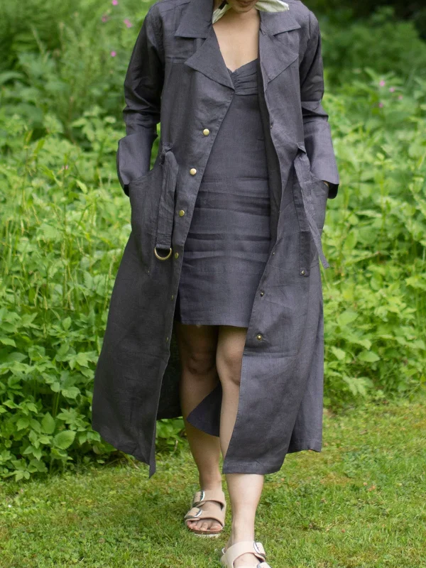 Summer Trench Coat Charcoal