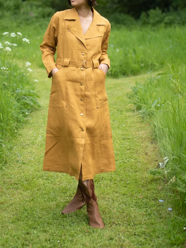 Summer Trench Coat Mustard