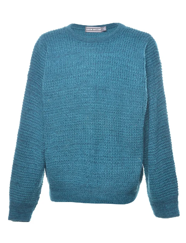 Teal Cable Knit Jumper - XL