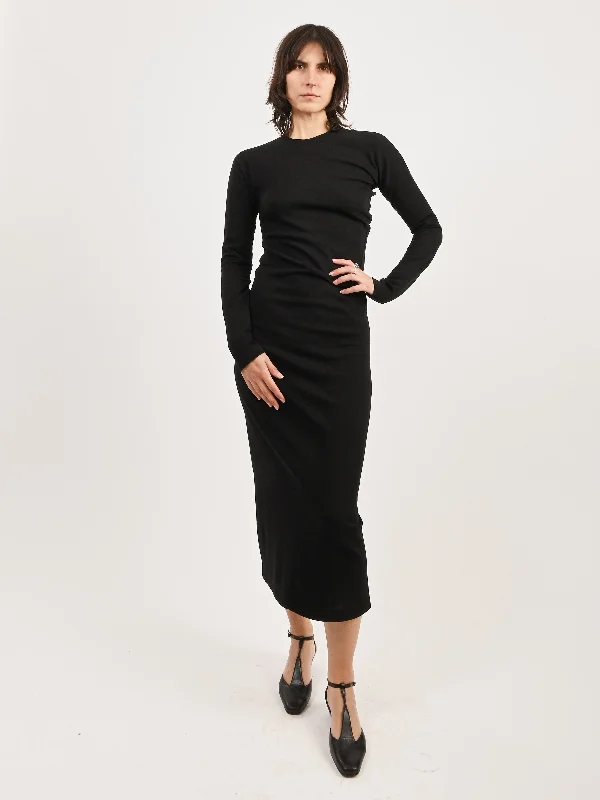 Black Twisted Jersey Dress