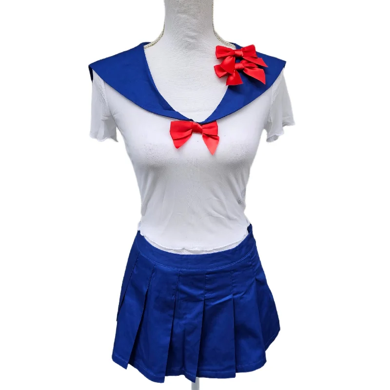 Trickz N Treatz Sea Me Shine Red, White & Blue Sailor Costume | Ideal for Cosplay & Halloween