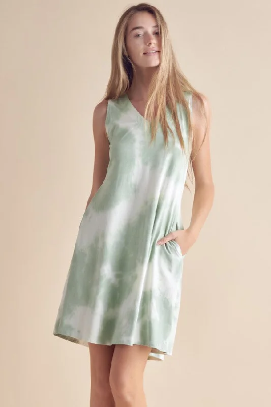 Women's Sleeveless Tie-Dye Dress