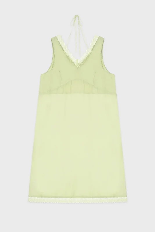 [SINOON] FW 24 Silky Lace Slip Dress (Mint)