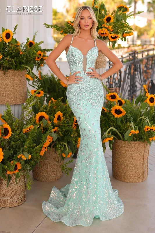 Clarisse -811112 Sequin Plunging Mermaid Prom Dress