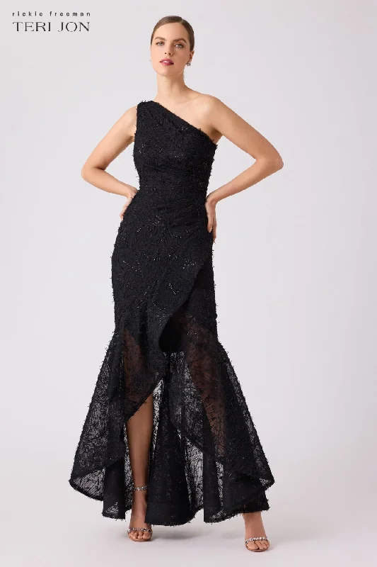 Embroidered Sequin Lace Formal Gown