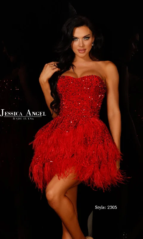 Strapless Sequin Hoco Dress: Jessica Angel 2305