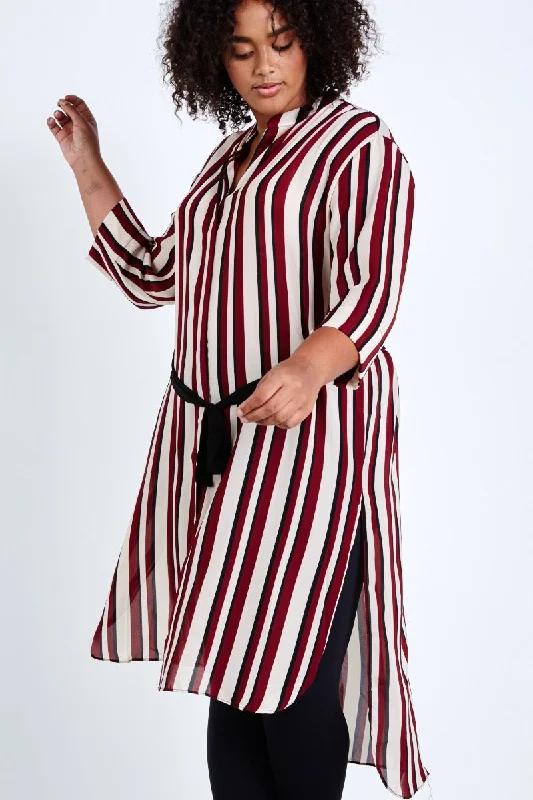 Elvi Stripe Shirt Dress    *Final Sale*