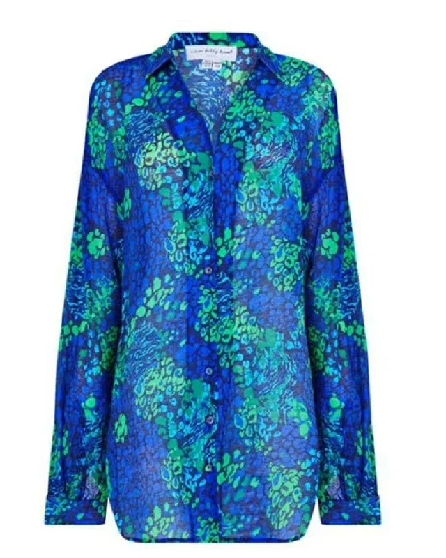 Never Fully Dressed Blue Scarlett Oversized Shirt. UK 6 **** Ref V548