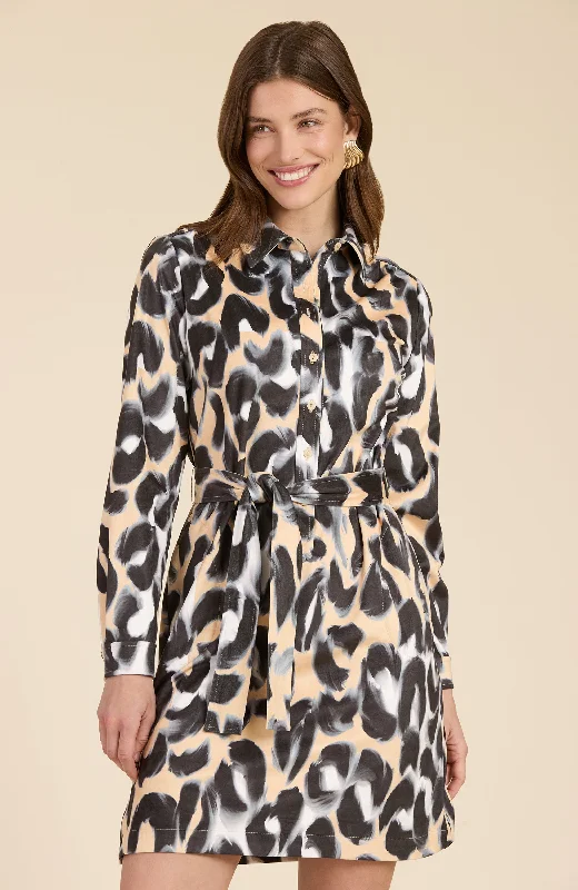 Ziva Faux Suede Big Animal Shirtdress - Big Animal